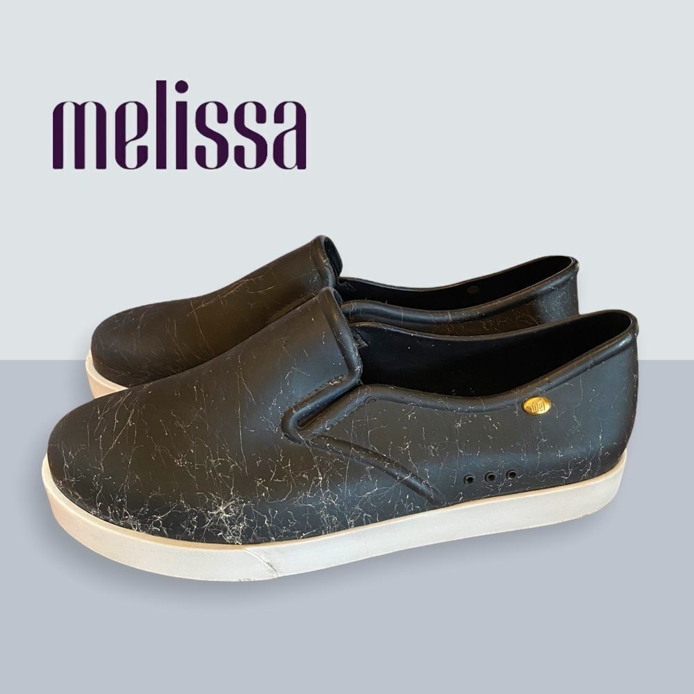Mel Dreamed by Melissa Black Slip-on Sneakers 10